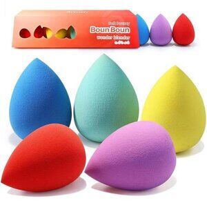 Makeup Sponge 5 Pcs Set Latex-Free Boun Boun Beauty Sponge for Blending Blender